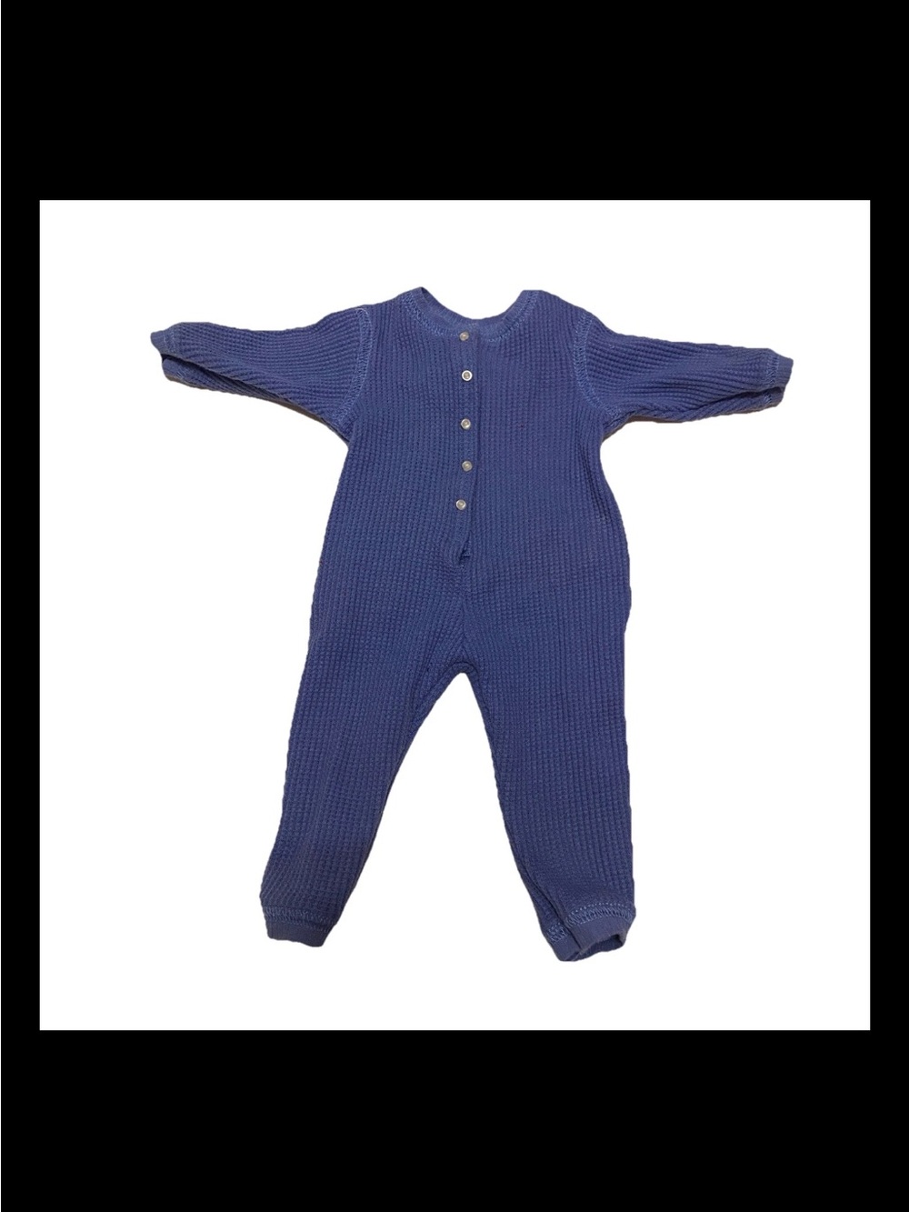 American Girl Bitty Baby Doll Blue Sleeper Waffle Knit Meet Pajamas